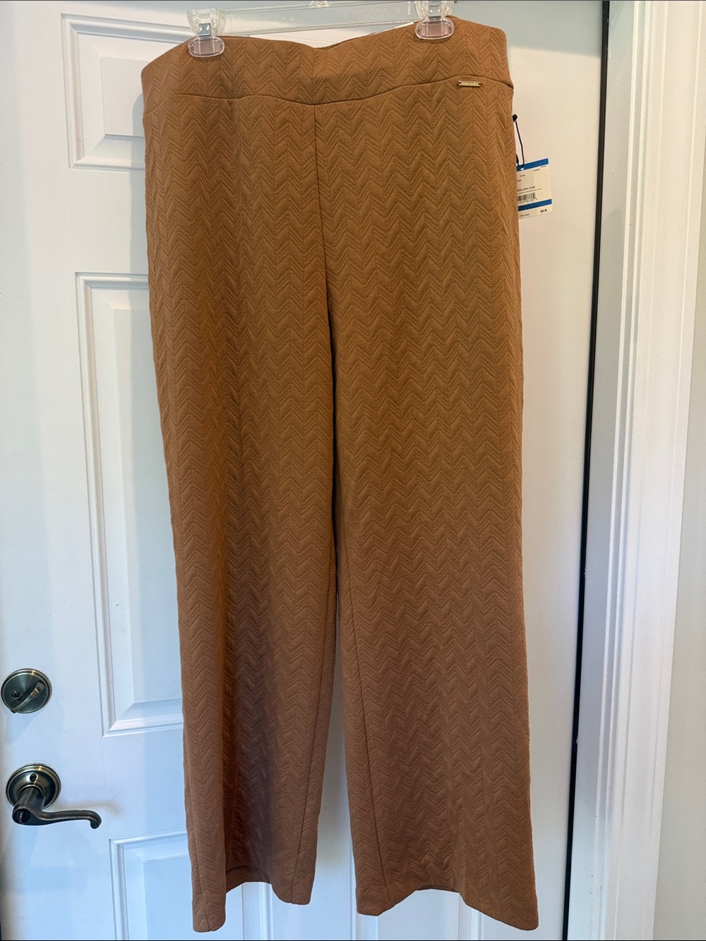 Anne Klein Camel Wide-Leg Pull On Trousers